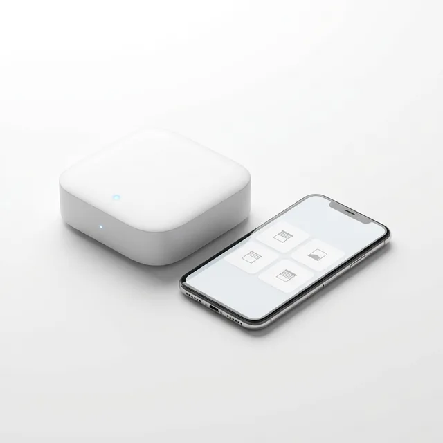 Box domotique Somfy pour piloter des volets roulants io depuis un téléphone